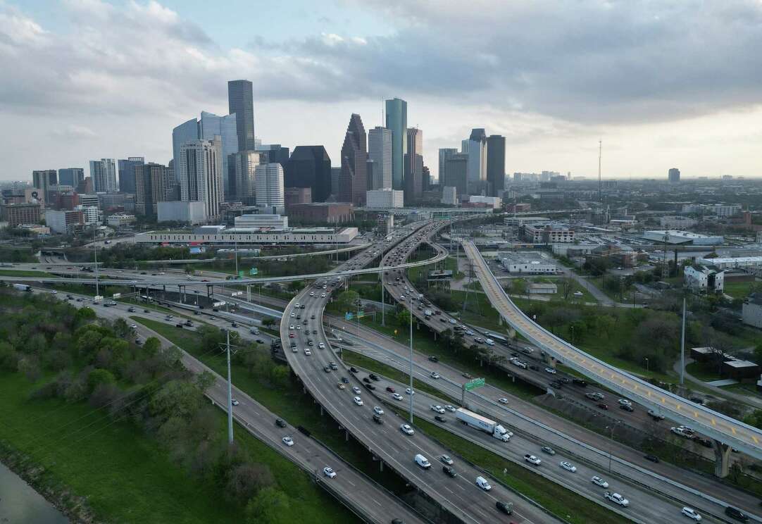 Houston skyline and highways